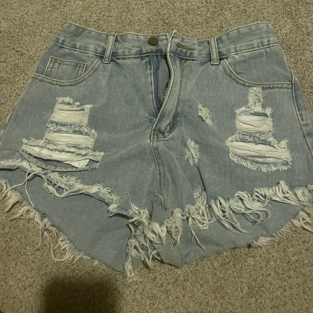 Light Wash Jean Shorts